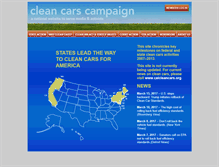 Tablet Screenshot of cleancarscampaign.org